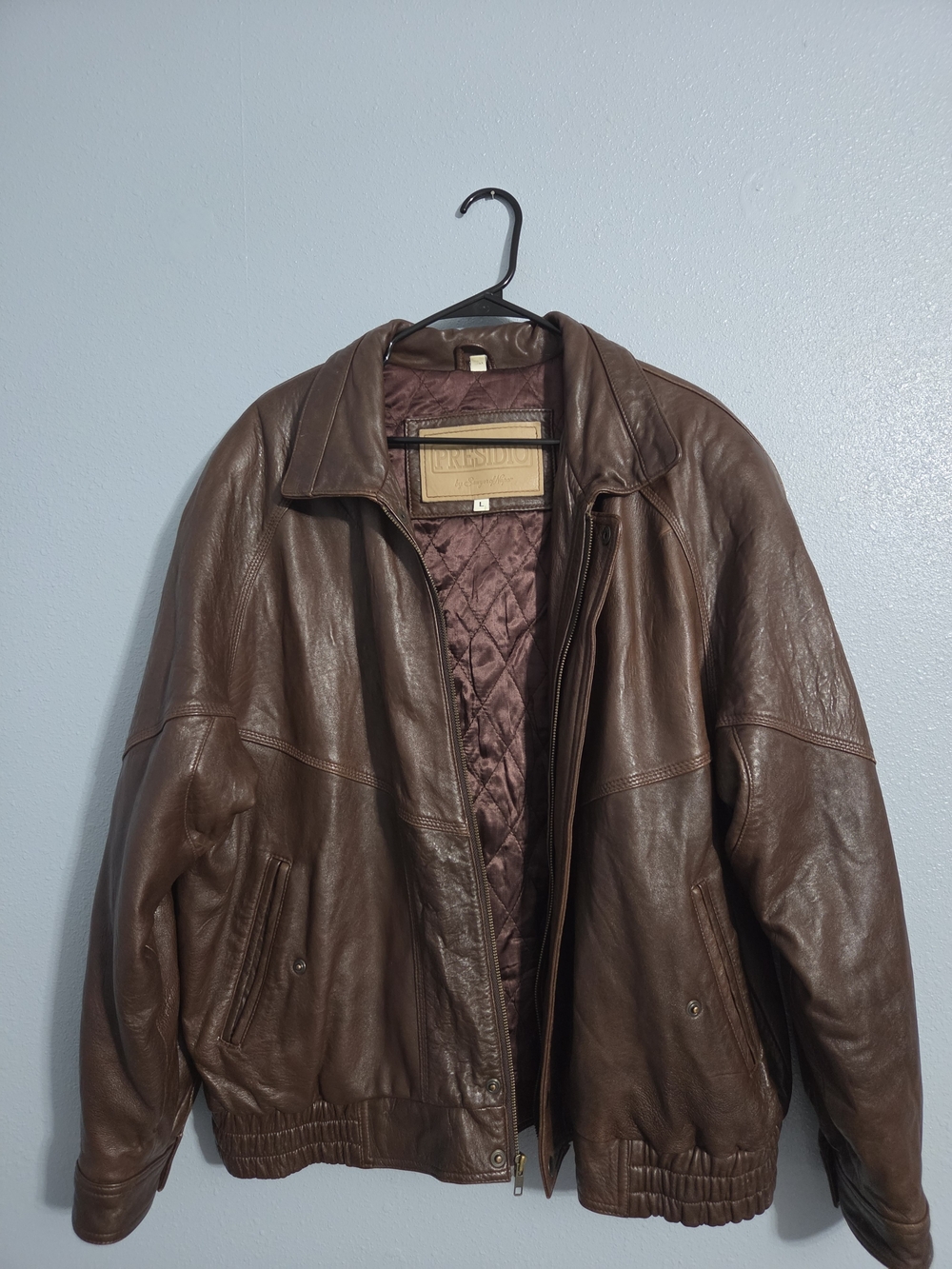 Sawyer Napa Men's Brown Leather Bomber Jacket #123